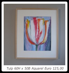 Tulp 60H x 50B Aquarel Euro 125,00